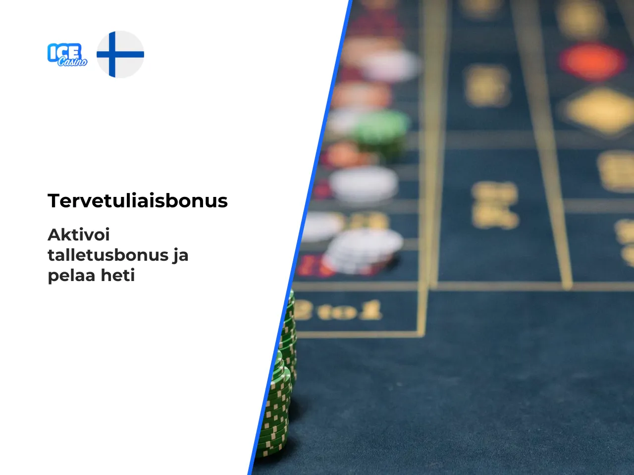 Ensimmäinen talletus ja bonuksen aktivointi. Ensimmäinen